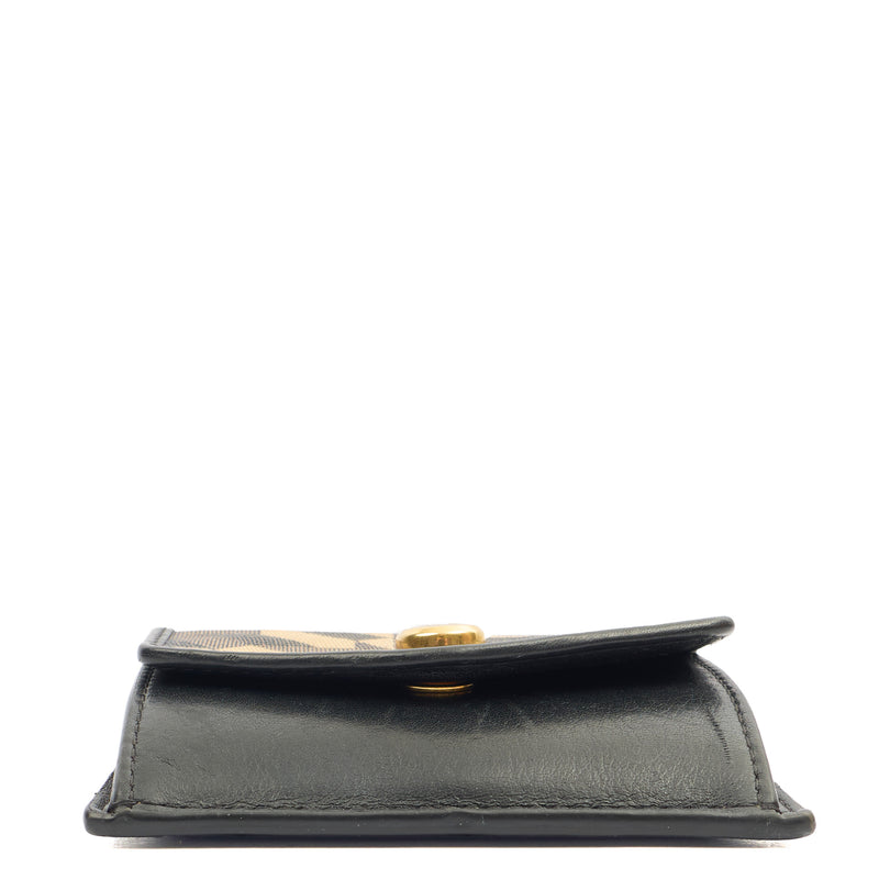 Picture of Mulberry Card Holder Wallet in Black M Jacquard, Calfskin Leather