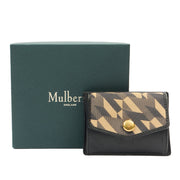 Picture of Mulberry Card Holder Wallet in Black M Jacquard, Calfskin Leather