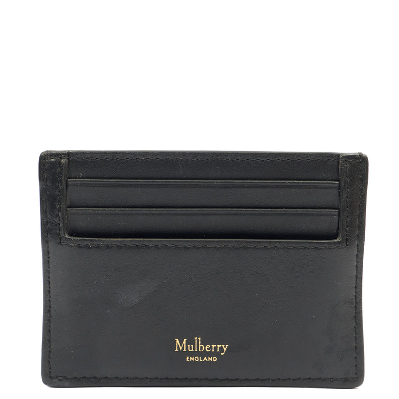 Picture of Mulberry Card Holder Wallet in Black M Jacquard, Calfskin Leather