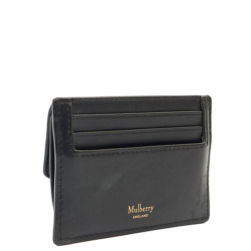 Picture of Mulberry Card Holder Wallet in Black M Jacquard, Calfskin Leather