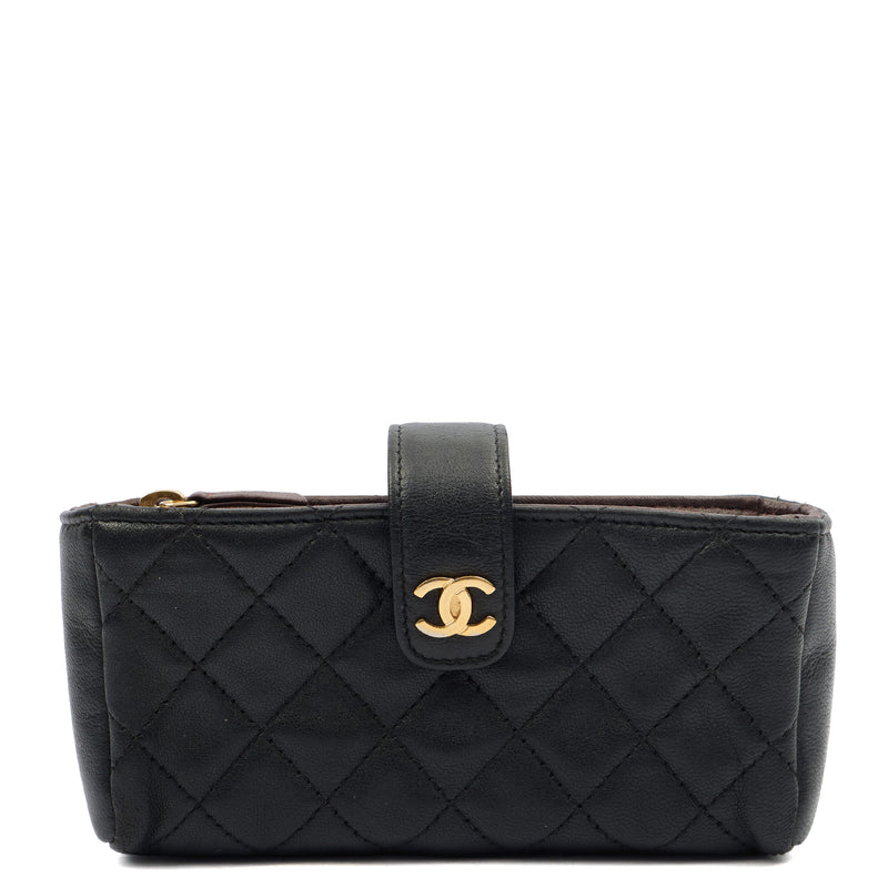Picture of Chanel Purse Quilted CC Cardholder in Black, Lambskin Leather