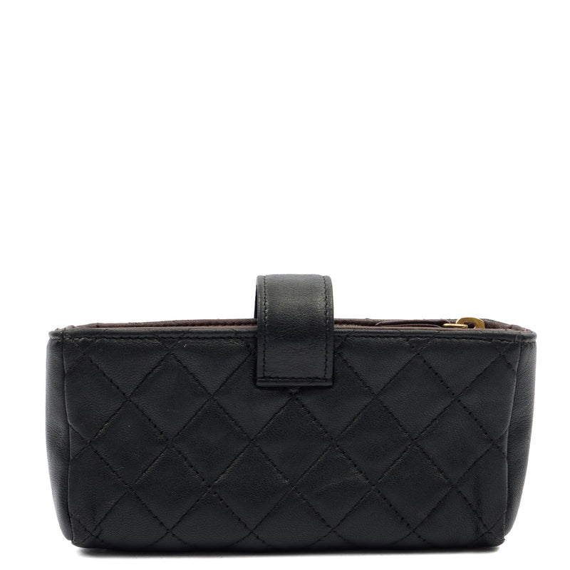 Picture of Chanel Purse Quilted CC Cardholder in Black, Lambskin Leather