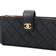 Picture of Chanel Purse Quilted CC Cardholder in Black, Lambskin Leather