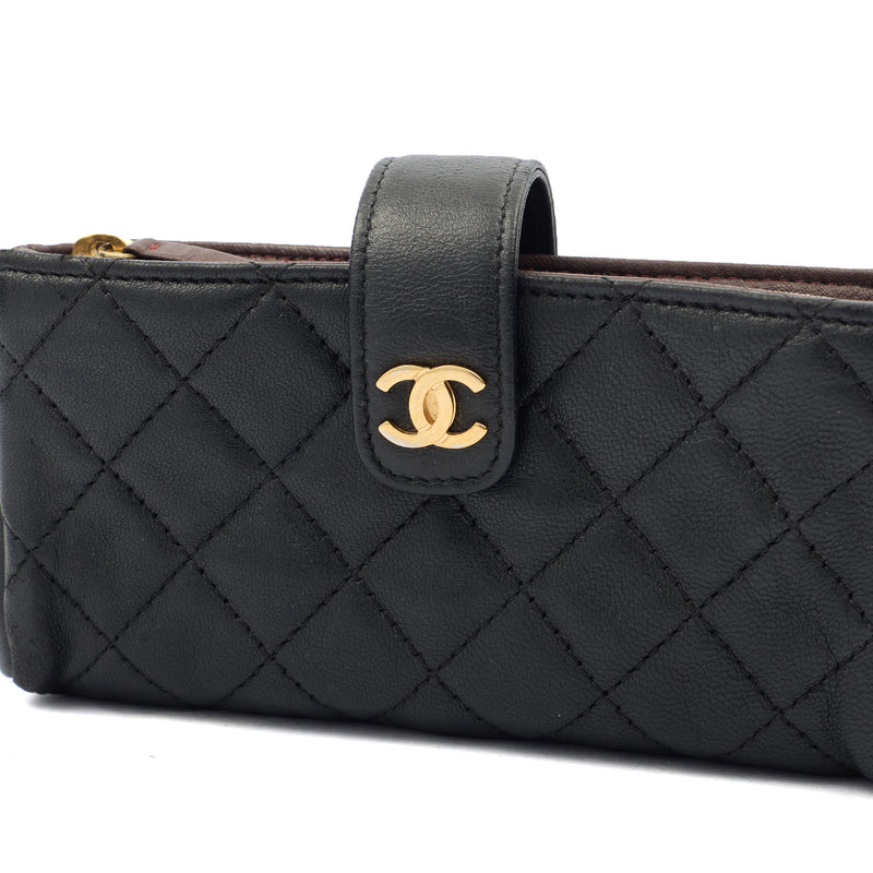 Picture of Chanel Purse Quilted CC Cardholder in Black, Lambskin Leather