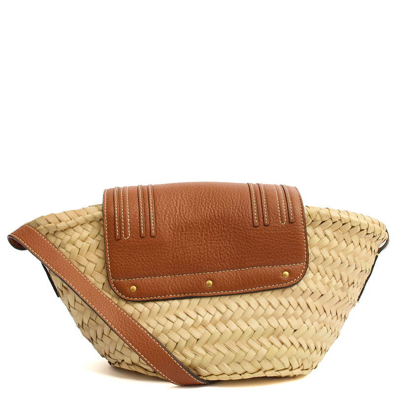 Picture of Chloe Cross Body Marcie Basket Bag- Mini in Neutral, Other