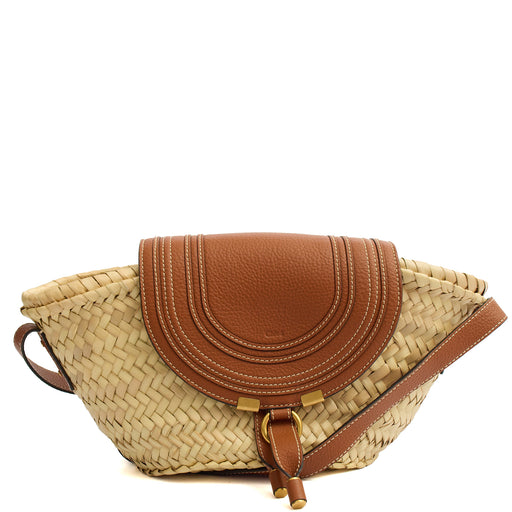 Picture of Chloe Cross Body Marcie Basket Bag- Mini in Neutral, Other