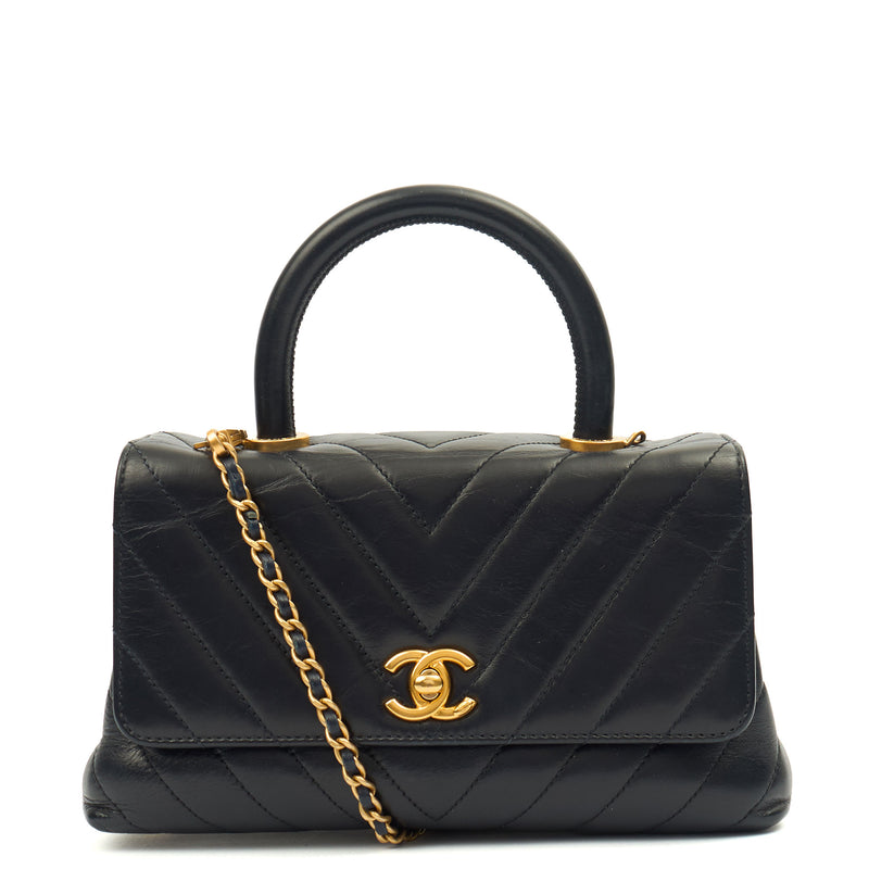 Picture of Chanel Top Handle Coco Handle Bag - Small in Black, Leather