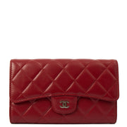 Picture of Chanel Purse Classic Bi Fold Wallet  in Red, Leather