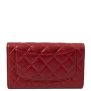 Picture of Chanel Purse Classic Bi Fold Wallet  in Red, Leather