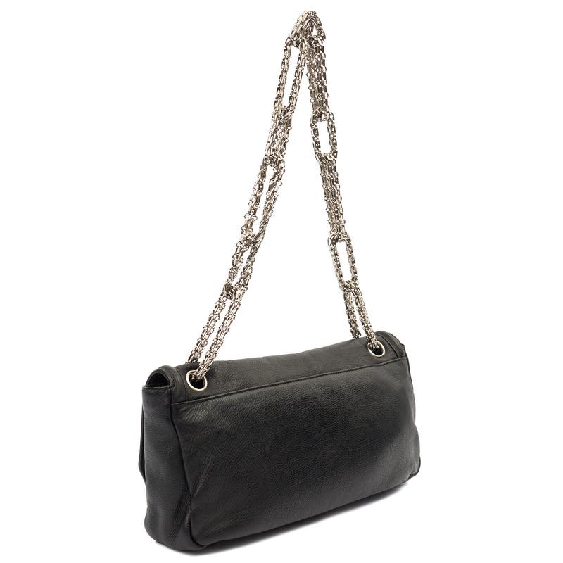 Picture of Chanel Shoulder Bag Accordian Flap Bag in Black, Leather