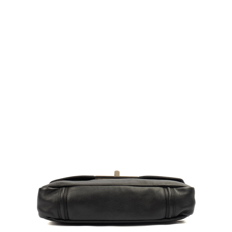Picture of Chanel Shoulder Bag Accordian Flap Bag in Black, Leather