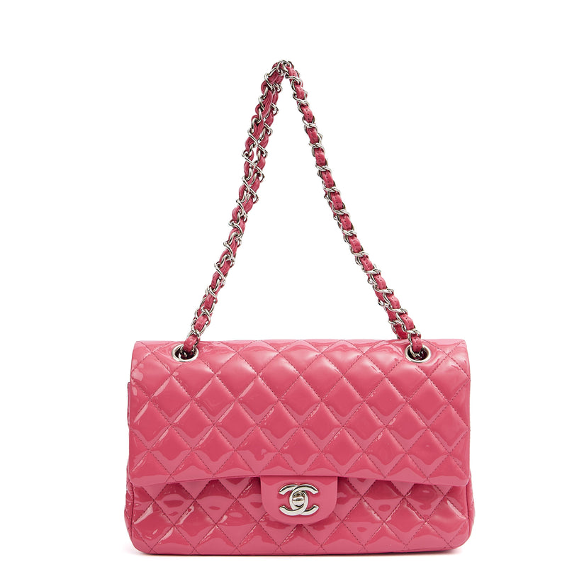 Picture of Chanel Shoulder Bag Classic Double Flap - Medium in Pink, Patent Leather