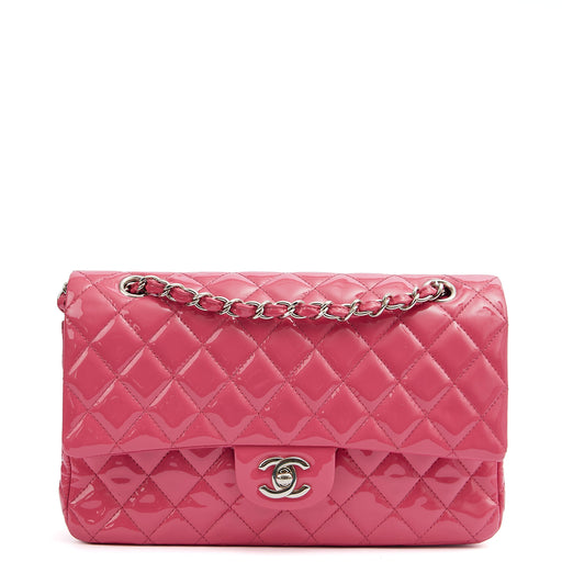 Picture of Chanel Shoulder Bag Classic Double Flap - Medium in Pink, Patent Leather