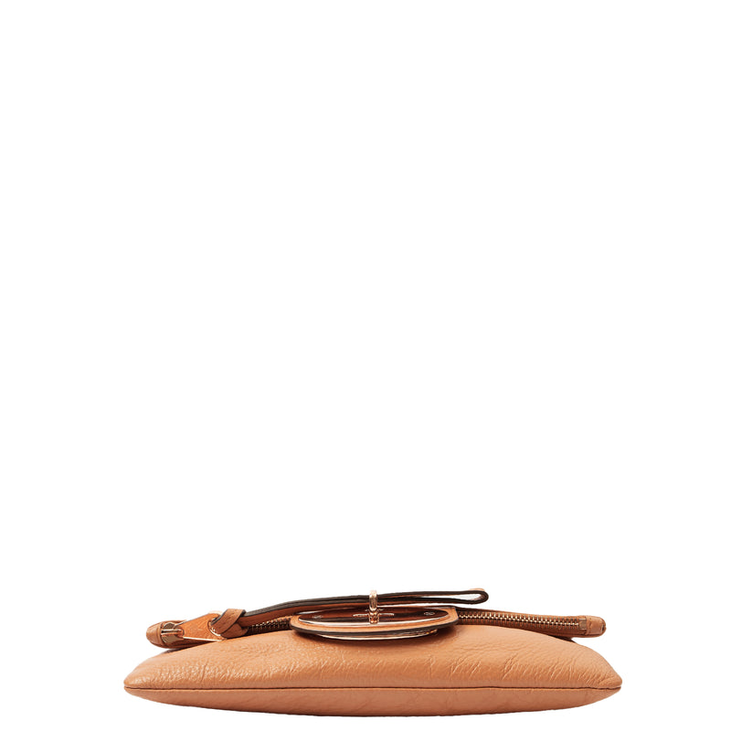 Picture of Mulberry Clutch Postman's Lock Clutch in Orange, Calfskin Leather
