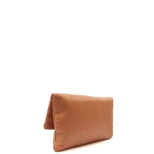 Picture of Mulberry Clutch Postman's Lock Clutch in Orange, Calfskin Leather