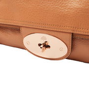 Picture of Mulberry Clutch Postman's Lock Clutch in Orange, Calfskin Leather