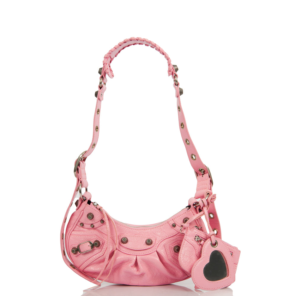 Balenciaga Shoulder Bag Le Cagole XS in Pink, Leather | The