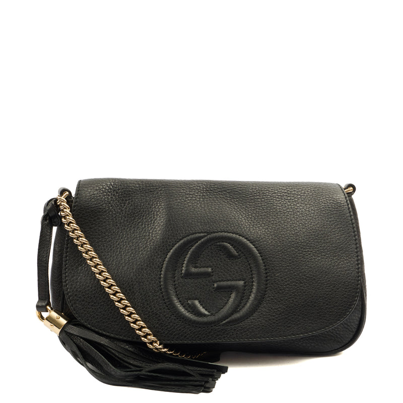 Picture of Gucci Cross Body Soho Chain Shoulder Bag in Black, Leather