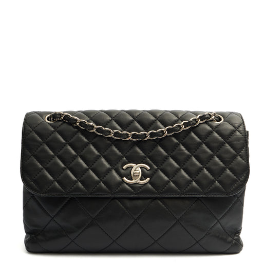 Picture of Chanel Shoulder Bag Classic Single Flap - Jumbo in Black, Lambskin Leather