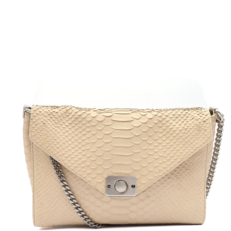 Picture of Mulberry Cross Body Delphie Reversible  in Neutral, Python Leather