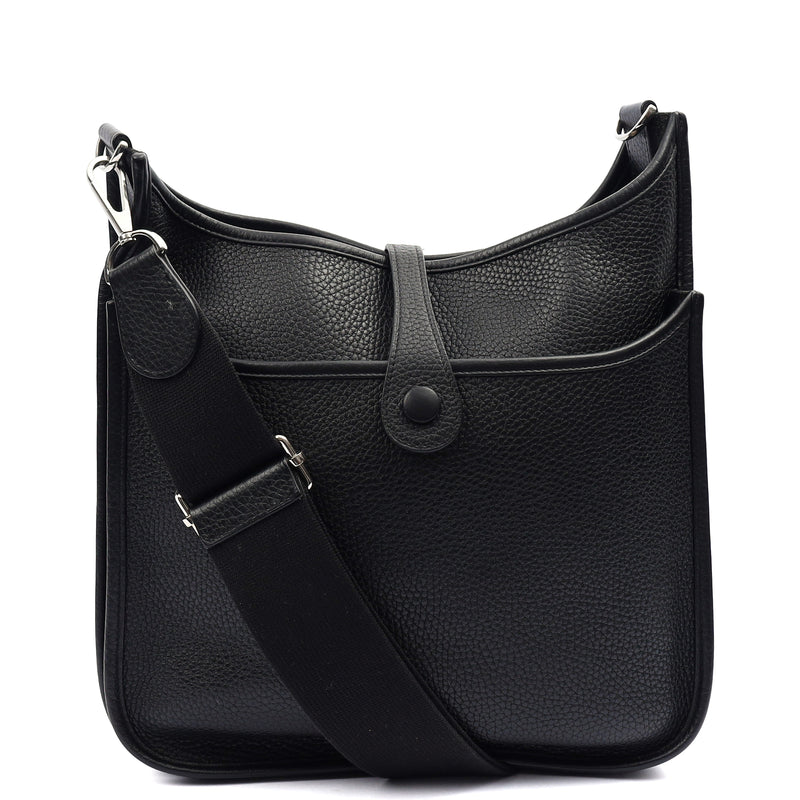 Picture of Hermes Cross Body Evelyne 29 in Black, Clemence Leather