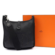 Picture of Hermes Cross Body Evelyne 29 in Black, Clemence Leather