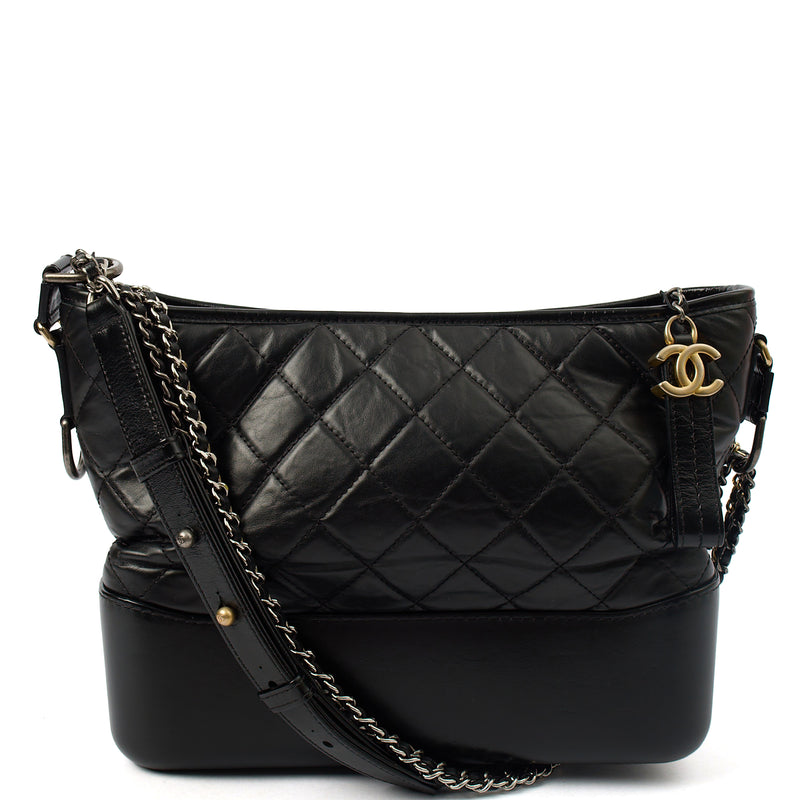 Picture of Chanel Tote Gabrielle Hobo - Large in Black, Calfskin Leather
