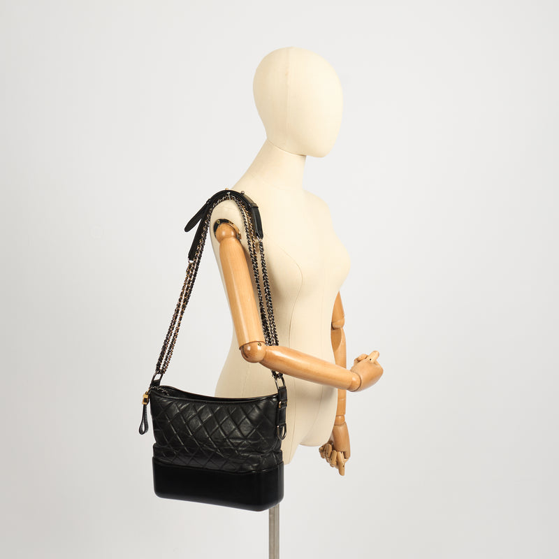 Picture of Chanel Tote Gabrielle Hobo - Large in Black, Calfskin Leather