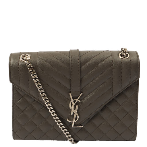 Picture of Saint Laurent Cross Body Envelope - Medium in Black, Leather