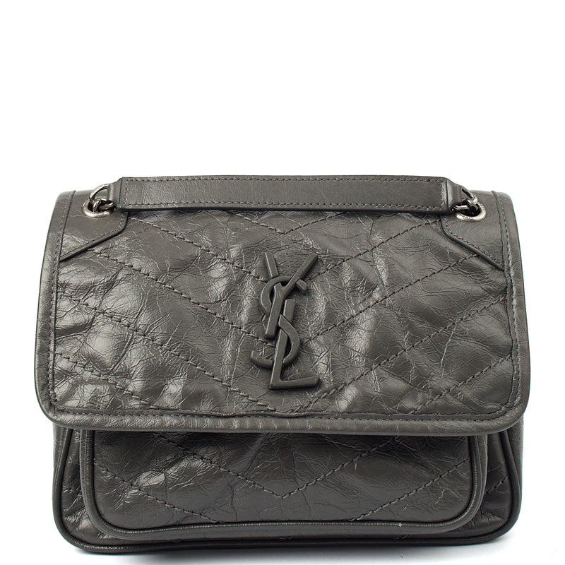 Picture of Saint Laurent Cross Body Niki- Baby in Grey, Leather