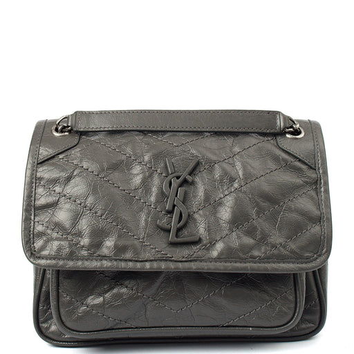 Picture of Saint Laurent Cross Body Niki- Baby in Grey, Leather