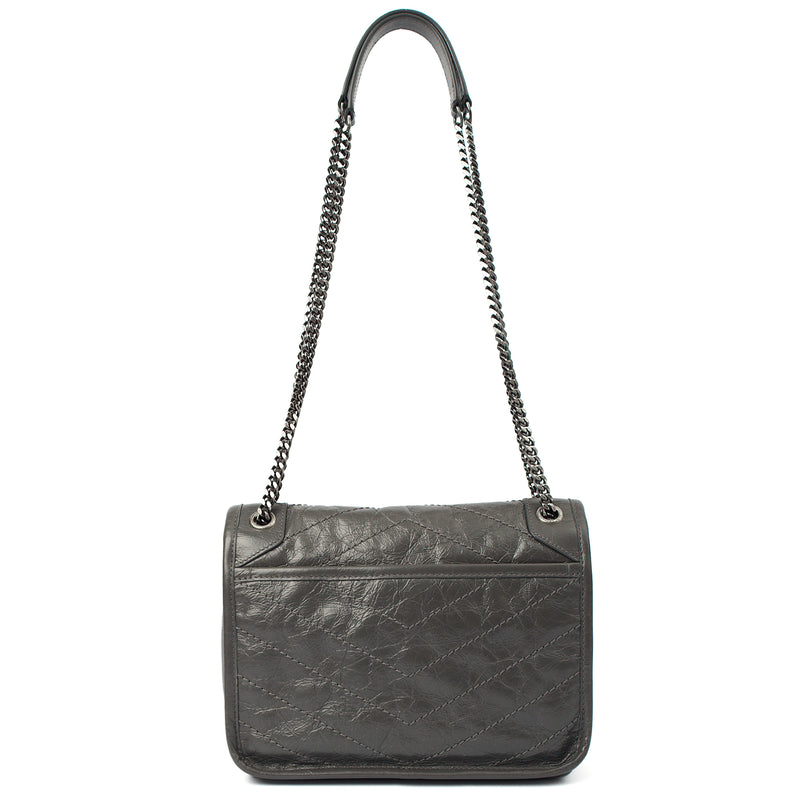 Picture of Saint Laurent Cross Body Niki- Baby in Grey, Leather