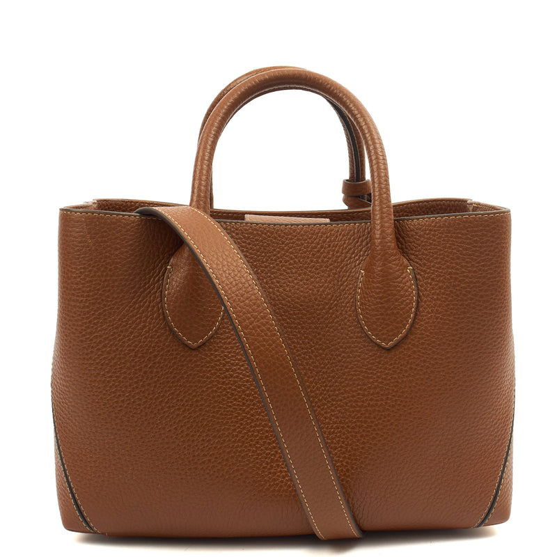 Picture of Aspinal of London Tote London Tote - Midi in Brown, Leather