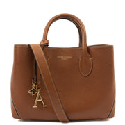 Picture of Aspinal of London Tote London Tote - Midi in Brown, Leather