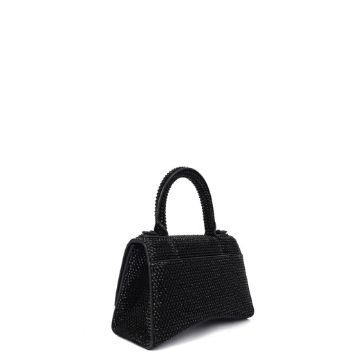 Picture of Balenciaga Tote Hourglass Top Handle Small in Black, Fabric