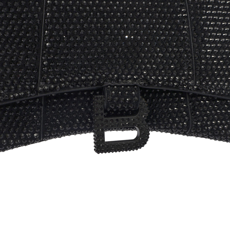 Picture of Balenciaga Tote Hourglass Top Handle Small in Black, Fabric