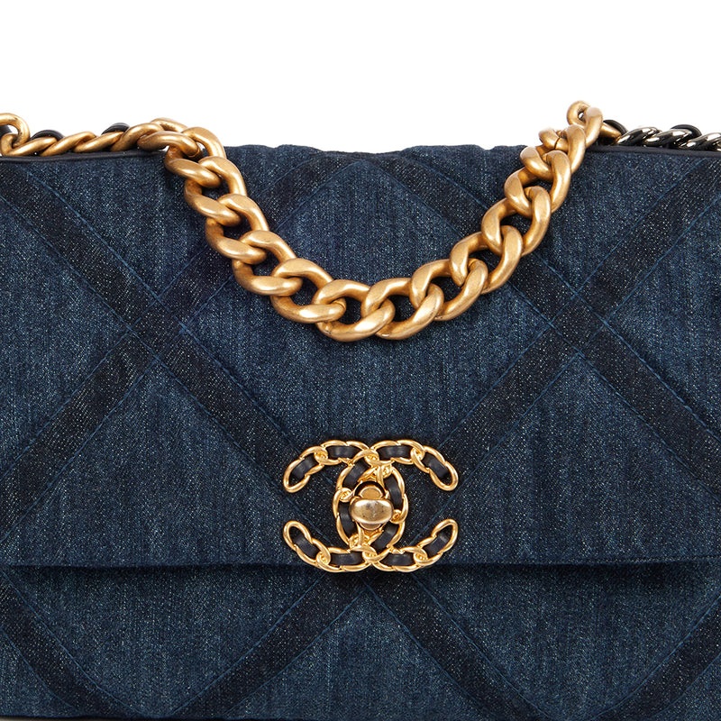 Picture of Chanel Shoulder Bag Chanel 19 in Navy, Fabric