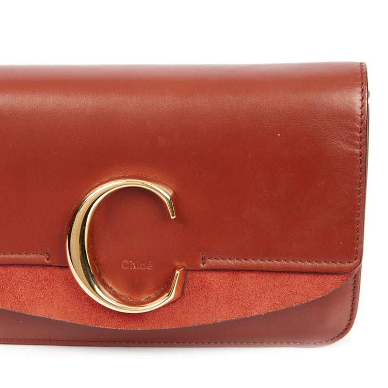Picture of Chloe Shoulder Bag Chloe C - Small in Red, Calfskin Leather