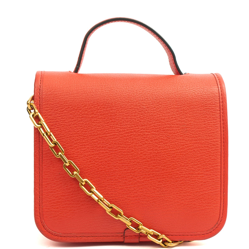 Picture of Mulberry Cross Body Sadie - Square in Orange, Calfskin Leather