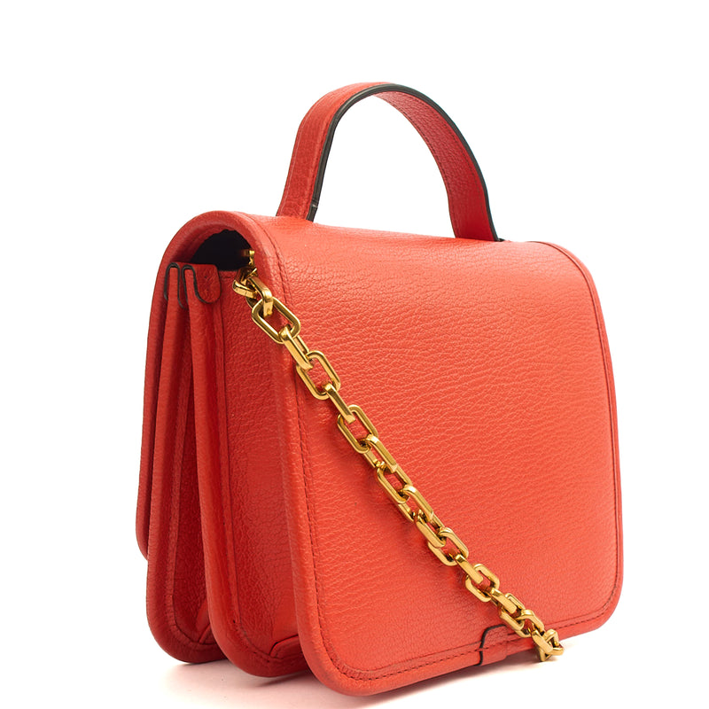 Picture of Mulberry Cross Body Sadie - Square in Orange, Calfskin Leather