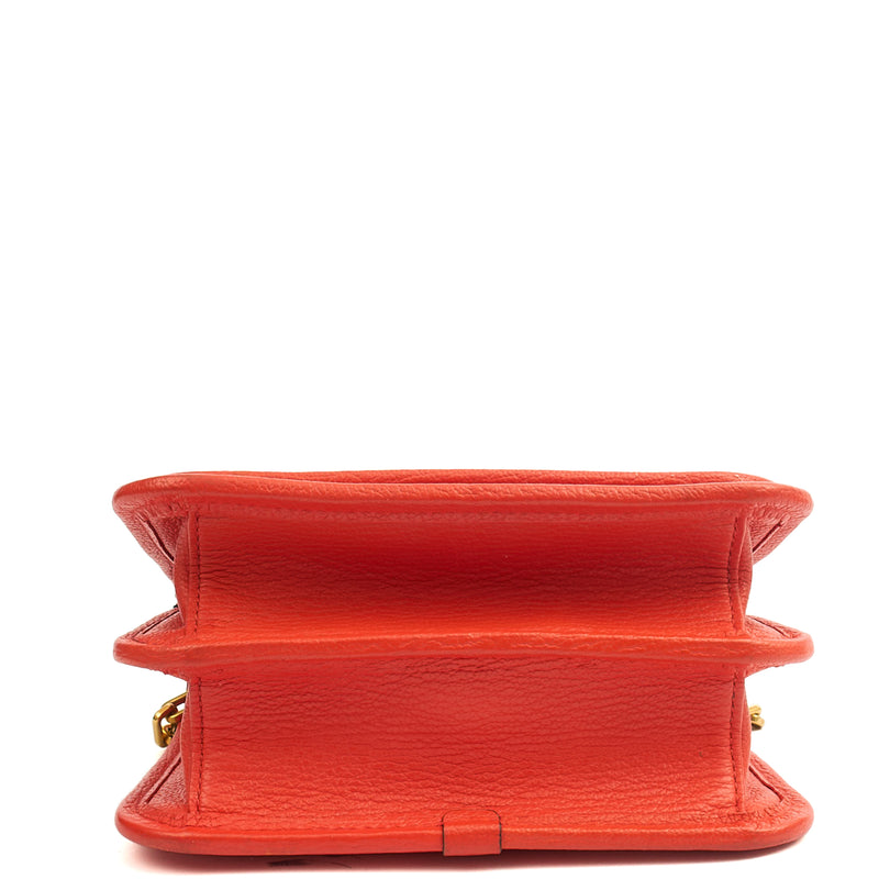 Picture of Mulberry Cross Body Sadie - Square in Orange, Calfskin Leather