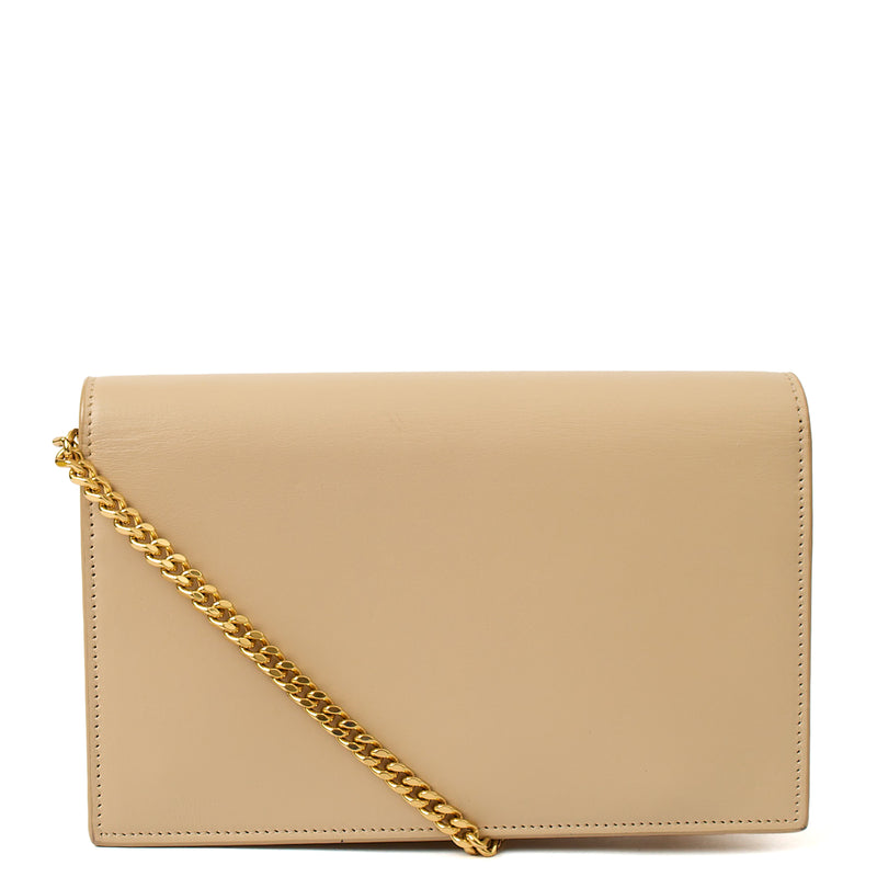 Picture of Saint Laurent Cross Body Kate Small Tassel in Neutral, Calfskin Leather