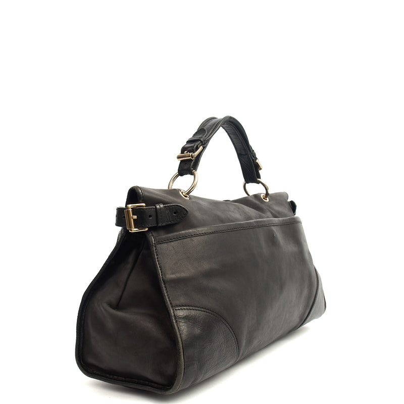 Picture of Mulberry Tote Taylor Satchel  in Black, Calfskin Leather