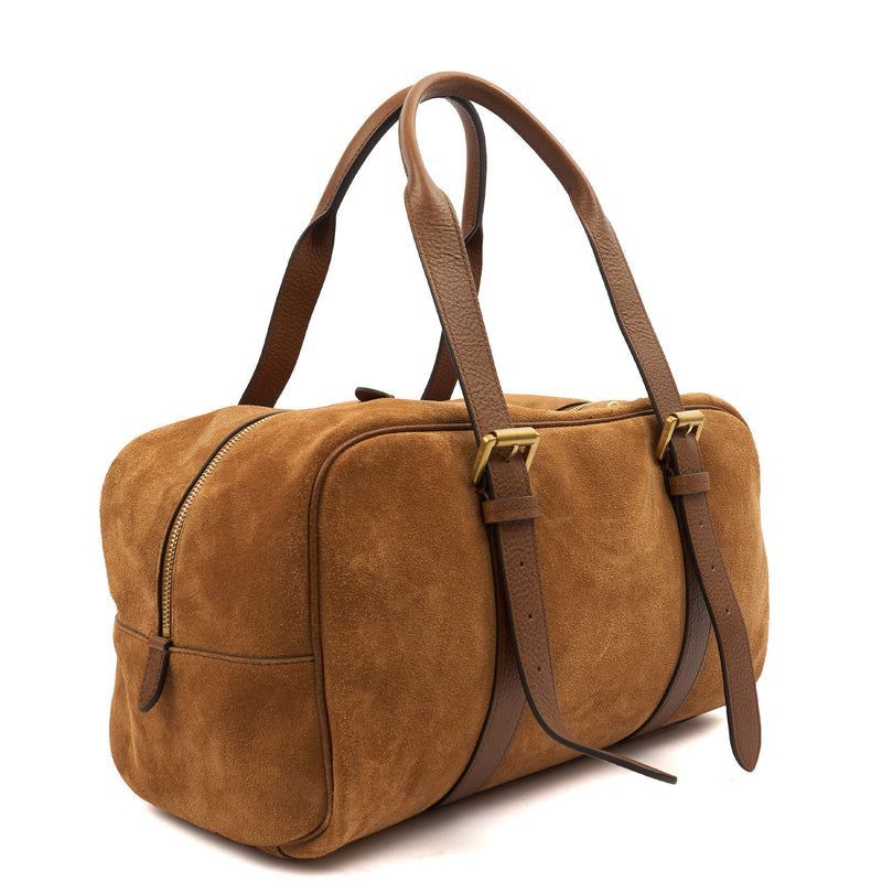 Picture of Mulberry Tote Boston in Brown, Suede