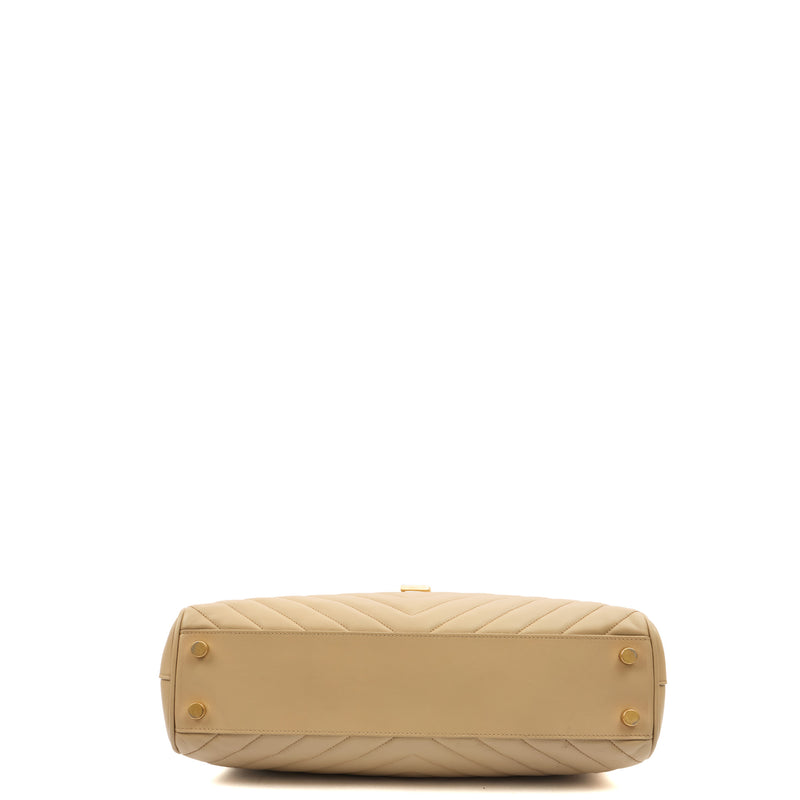 Picture of Saint Laurent Tote Monogram Tote in Green, Calfskin Leather