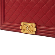 Picture of Chanel Shoulder Bag Boy - Medium in Red, Lambskin Leather