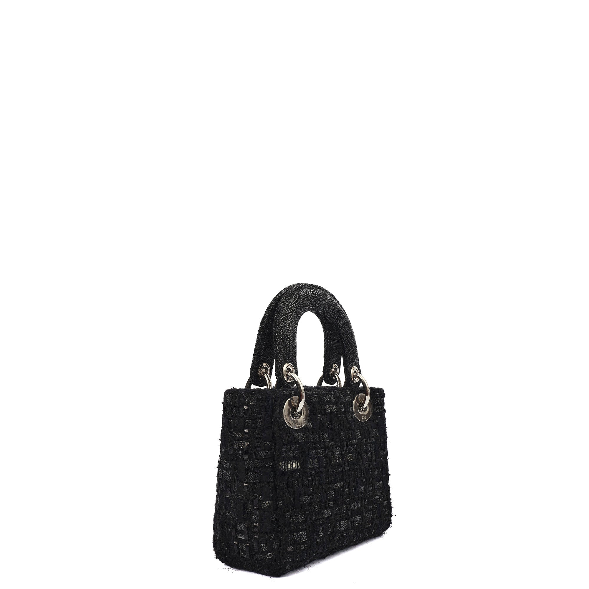 Christian Dior ブラックパーティーバッグ Christian Dior Top Handle Lady Dior - Mini in Black, Alligator