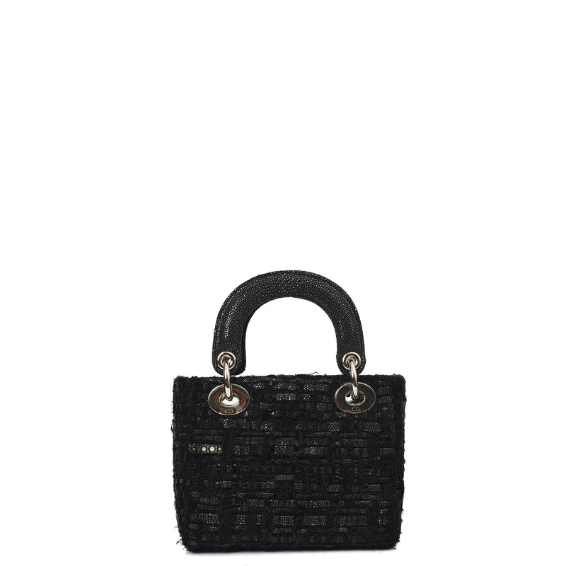 Picture of Christian Dior Top Handle Lady Dior - Mini in Black, Alligator Leather