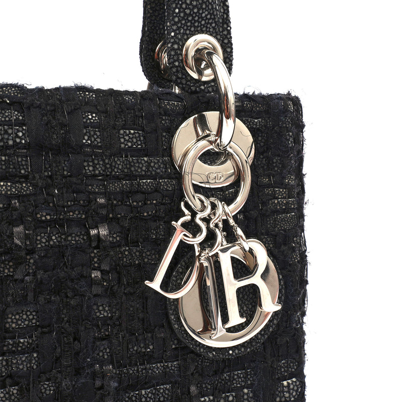 Picture of Christian Dior Top Handle Lady Dior - Mini in Black, Alligator Leather