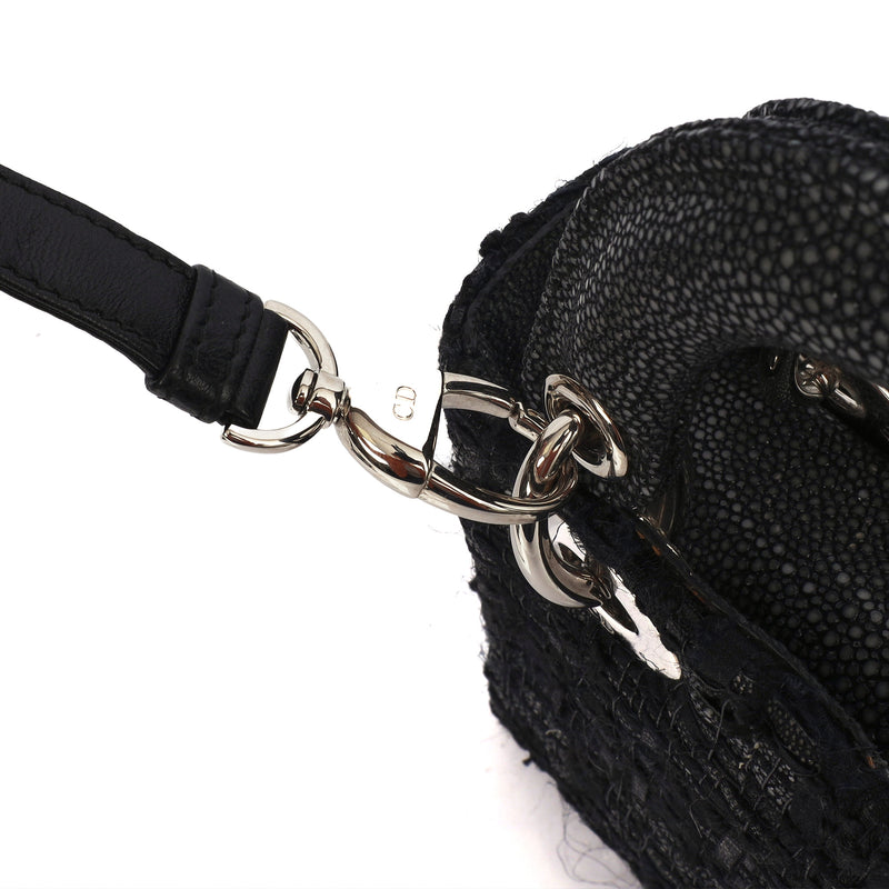 Picture of Christian Dior Top Handle Lady Dior - Mini in Black, Alligator Leather